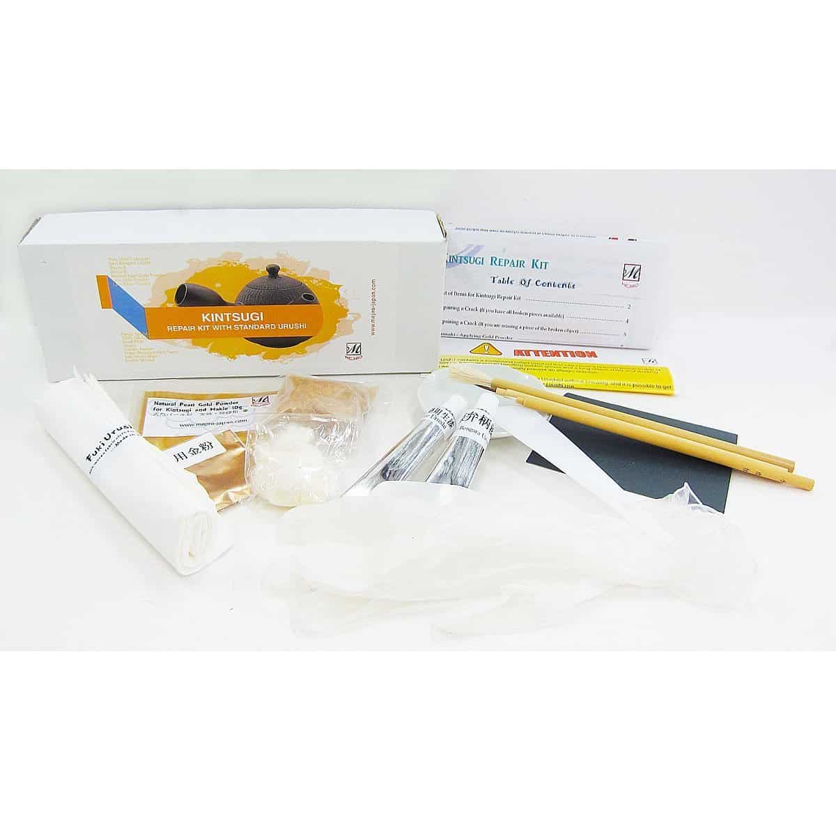 Authentic Kintsugi Repair Master Kit with 0.5 Gram Real Gold Powder